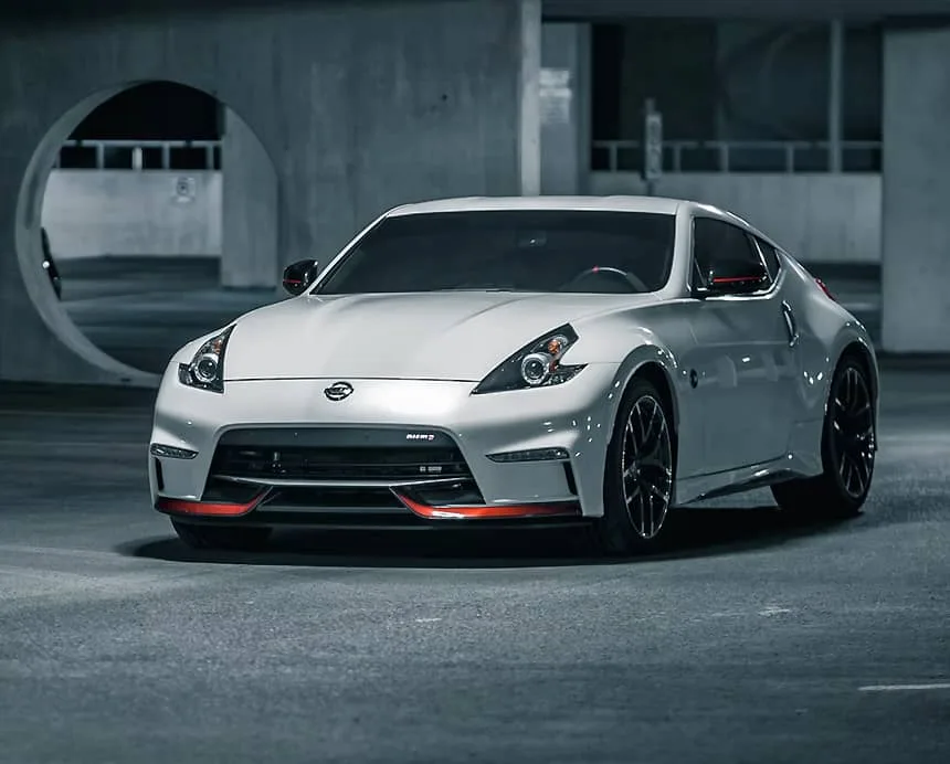 Parked Nissan at Night