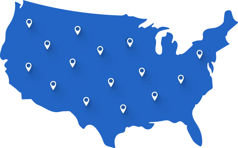 USA Pinned Map USA Pinned Map